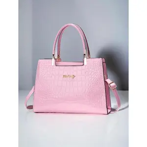 Fashionable Crocodile Embossed Handbag, Letters Decorated Large Capacity Handbag, Elegant Shoulder Bag for Women, Trendy Versatile Daily Commuting Bag