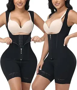 Fajas Colombianas Full Body Shapewear For Women Tummy Control Body Shaper With Zipper And Hooks