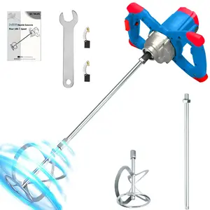 Professional 2100W Electric Mixer for Concrete & Cement, 6 Speed Adjustable Handheld Mortar Mixer for Paint, Plaster & Mud, The Best Heavy Duty Power Tool for Quick & Efficient Mixing