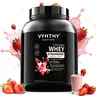 VYHTHY Whey Protein Powder - Strawberry Flavor, 24g Protein, 3.5g BCAAs, Sugar-Free, High-Quality Isolate & Concentrate Blend, Nutrition Dietary Fitness Fuel, Supports Muscle Mass & Recovery - Health Supplement (tiktokshopspringglowup)