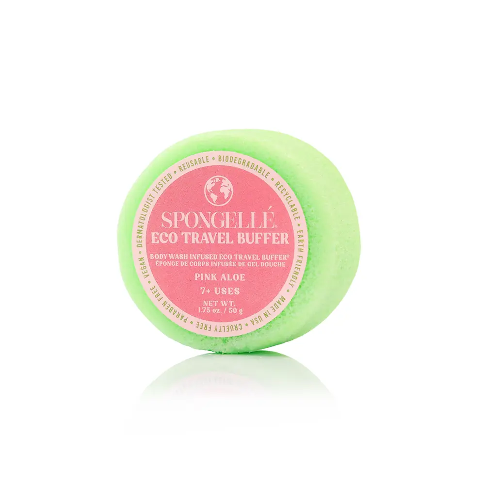 Pink Aloe Eco Travel Body Wash Infused Buffer