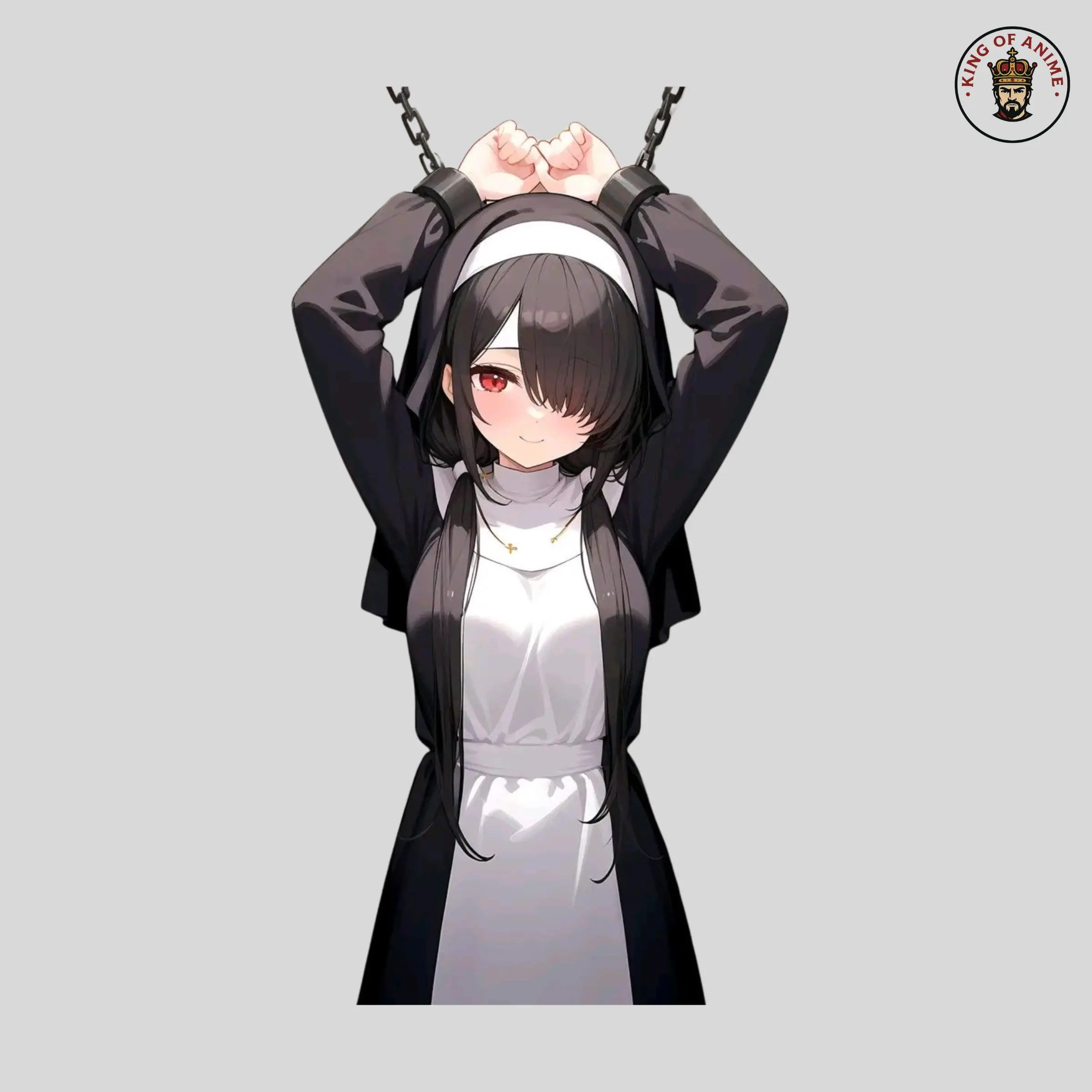 Dark Nun Kurumi Anime Sticker, Premium Vinyl Sticker for Laptop Water Bottle Decor, Notebook