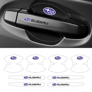 Subaru Car Door Scratch Resistant Transparent Protective Film Set, Anti-Collision Bowl Protection Sticker, Universal Decoration Accessories, Car Stickers, Adhesive Decal, Universal Fit, Decal For Cars, Car Decals