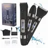 Hatteker 4-in-1 Cordless Battery-Powered Hair Trimmer - IPX7 Rated Waterproof Dual Heads, Easy-Remove ABS Cleansing, LED Display, Facial Hair Removal Tool, Wet/Dry Razor, Mens Gifts for Him (With Box)