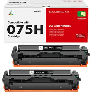 075H 075 Black Toner  MF665CDW MF663Cdw LBP646Cdw Compatible Replacement for  075H Black CLASS MF660c MF662CDW LBP647Cdw LBP640c Printer High Yield Ink (2-Pack)