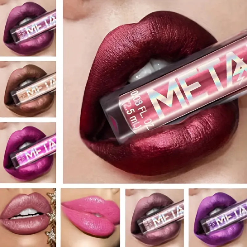 12-color 0.08oz Liquid Lipstick Lip Color Non-stick Cup Lip Color Makeup Pearl Beauty Makeup Valentine's Day Gifts Portable Mini Lipsticks Gloss Lipgloss