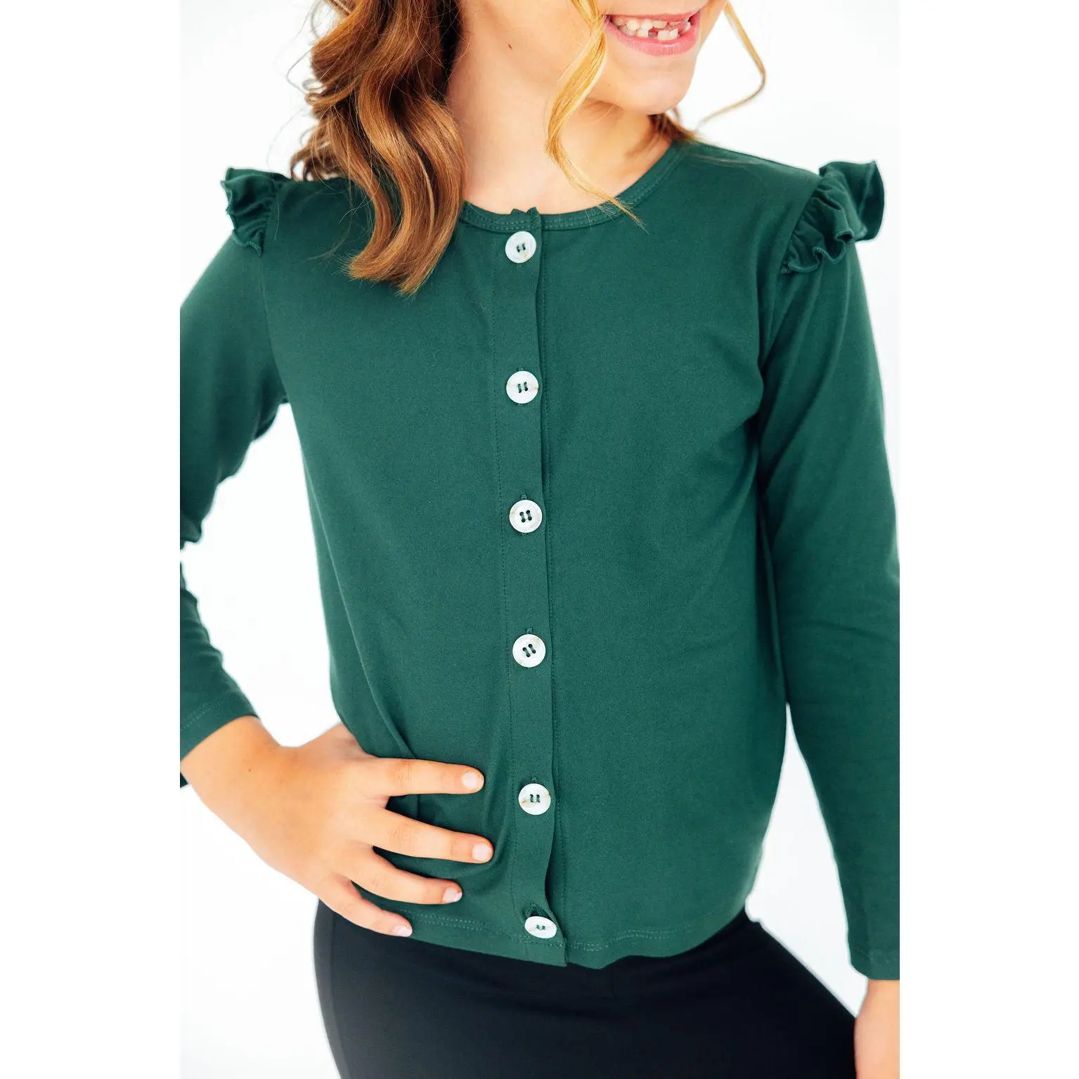 Spruce Ruffle Cardigan