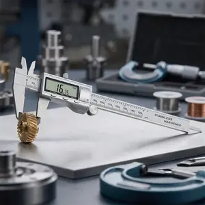High Precision Digital Caliper, Stainless Steel Electronic Vernier Micrometer for Metal Machining, Depth Measurement Tool with Quick Read LCD Display, Portable Accurate Gauge Kit for Outdoor Use, Multi-function Measuring Device.
