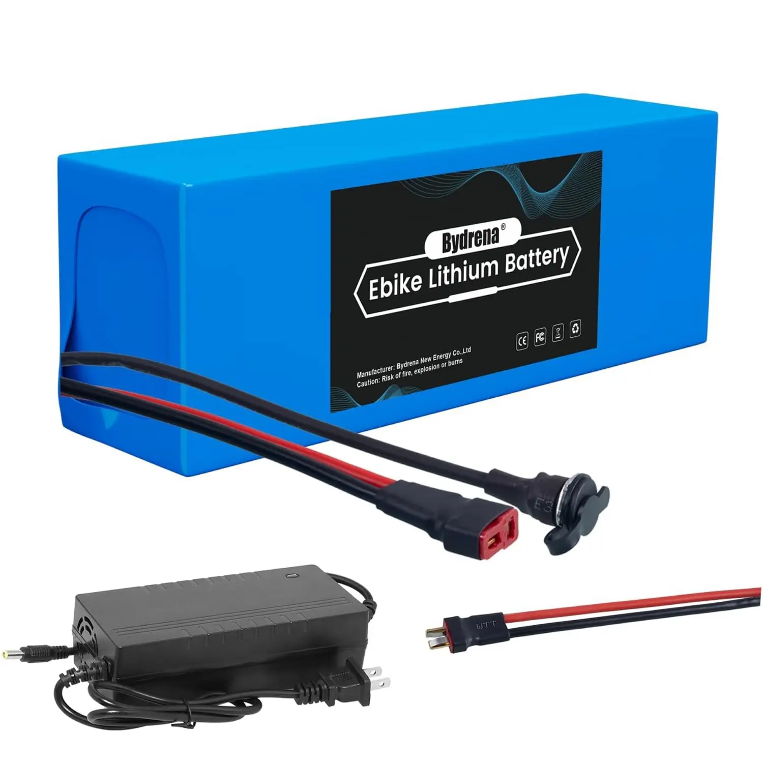Bydrena 48V 10AH Rechargeable Lithium Ion Batteries with 30A BMS, 1500+ Cycles & T-Plug Universal Power Pack for Electric Scooters, Ebikes, Tricycles