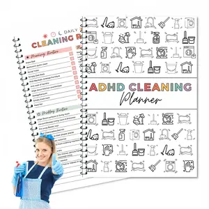 Household Daily Cleaning Schedule Planner, 1 Count Cleaning Checklist Schedule Notebook, Cleaning Planner Notebook, Office Stationery & Supplies