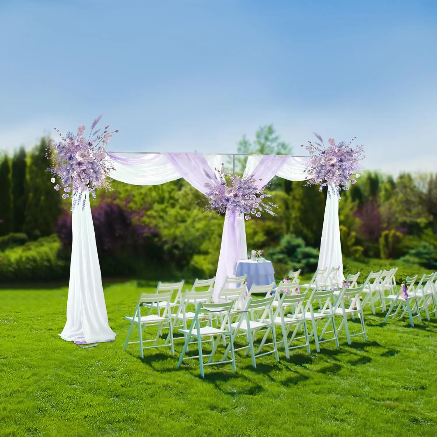 20ft x 10ft Fixed-Size Metal Backdrop Stand Kit - 15-Pole Corrosion-Resistant Stainless Steel Pipe & Drape System, Detachable Sturdy Portable 9.55kg/21lbs, Easy-Clean for Camera Photography, Party Decor, Commercial Display, Indoors & Outdoor Use