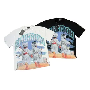 Unisex Cotton Oversized Loose Short-Sleeve Sports T-Shirt, 2026 Mixed Emotion American Mask Angel Print with Rhinestone Beads, Y2K Vintage Streetwear, Couple Matching Summer Outfits, Fathers Day & Memorial Day Wear Slim Shape Men's Moisture Wicking