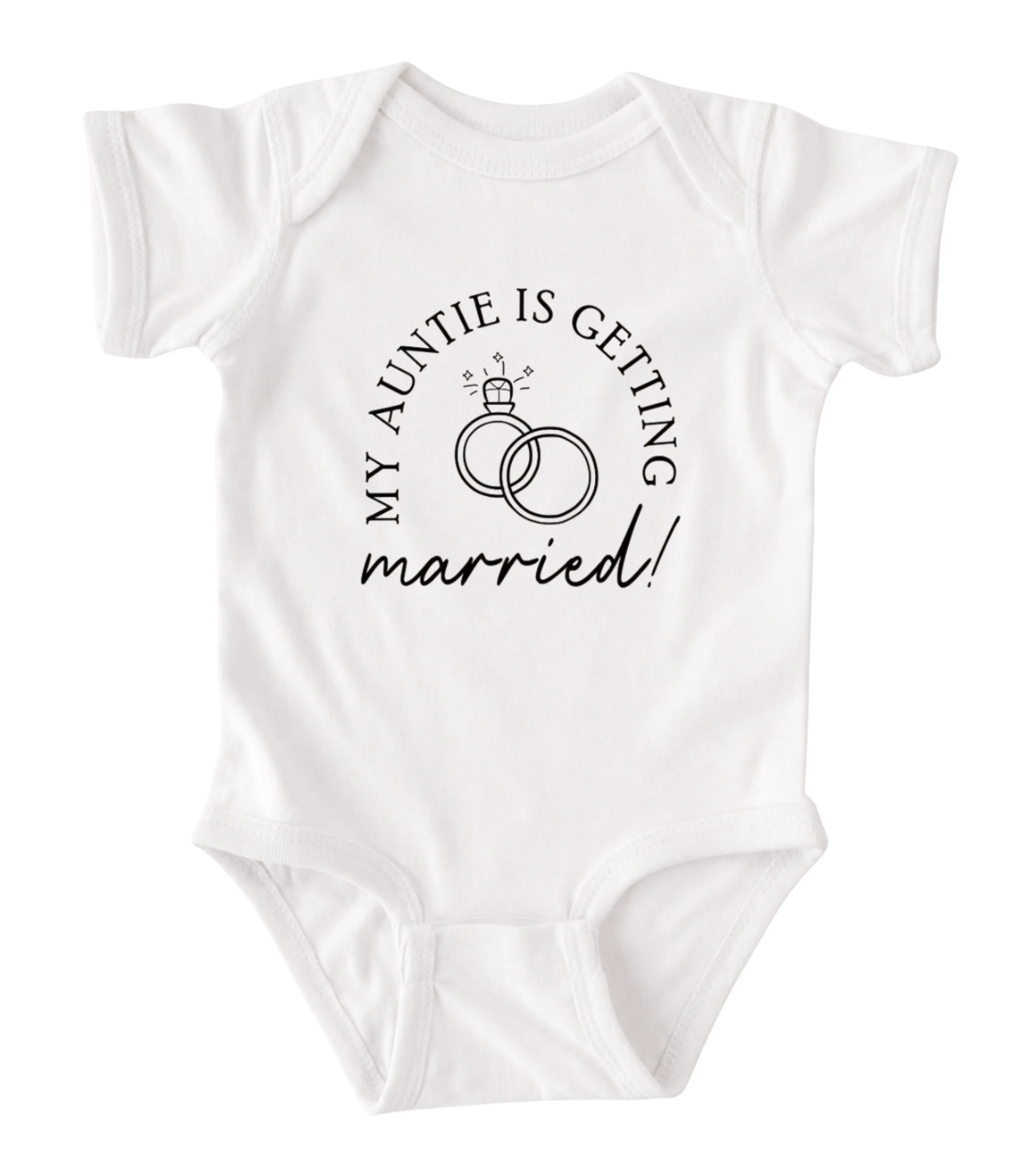 My Auntie Is Getting Married Onesie, Funny Aunt Baby Bodysuit, Sarcastic Novelty Baby Outfit, Baby Shower Gift, Pregnancy Announcement Onesie