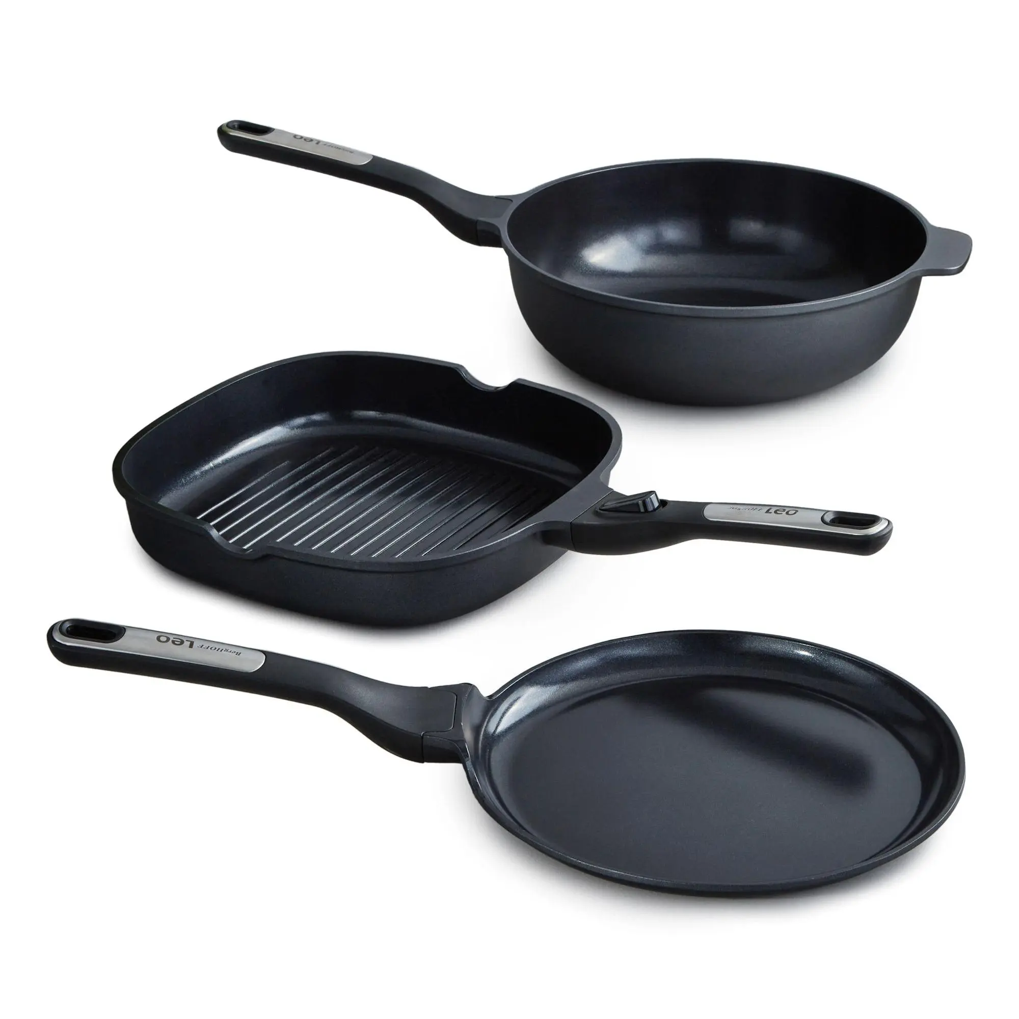 BergHOFF Phantom 3-Pc Nonstick Ceramic Specialty Cookware Set