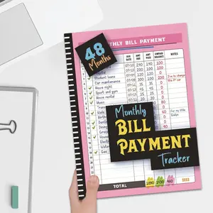 1PC Monthly bill payment list notebook, financial tracking diary, financial list manager, Finance Checklist Organizer, Monthly Budget Planner, office supplies, calendar, and personal planning