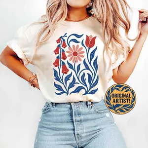 Comfort Colors NO WORDS Subtle Anti Trump Shirt, FDT Tshirt, Foxglove Daisy Tulip T-Shirt, Freedom Democracy Truth Tee, Gift for Democrat, Feminist Shirt