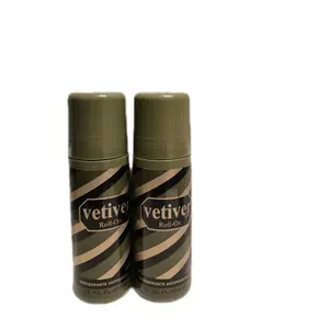 Vetiver Deodorant 2pcs Roll-On Natural Scent Lasts All Day Gentle Formula Ideal for Daily Use