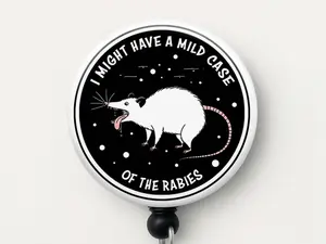 Funny Possum Badge Reel: Gen Z Humor Work ID Clip