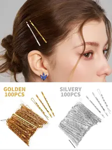 Women's Simple Style Plain Color Hair Bobby Pin, Hair Clip, Casual Trendy Hair Accessories for Women & Girls, Minimalist Headwear Suitable for Thick Hair