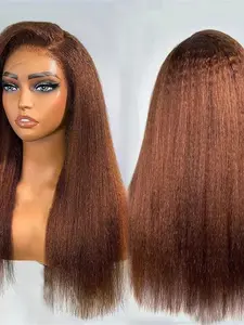 Women's Fashion Soft 26-Inch Straight Wig, 180% Density Lace Front, Natural Look, Pre-Attached, No Glue, All Seasons Use