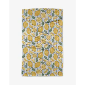 Sour Lemon Stripes Tea Towel