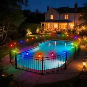 Solar LED Pool Decorative Lights, String Lights for Outdoor Landscape Lighting, Suitable for Pool, Garden, Pathway, Patio, Staircase, Driveway
