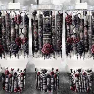Booktok Reader Smutty 40oz Tumbler - Dark Romance with Book and Rose Accents, Ideal for Reading and Collecting - Bottle, Drinkware