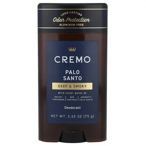Cremo Deodorant, Palo Santo, 2.65 oz (75 g)
