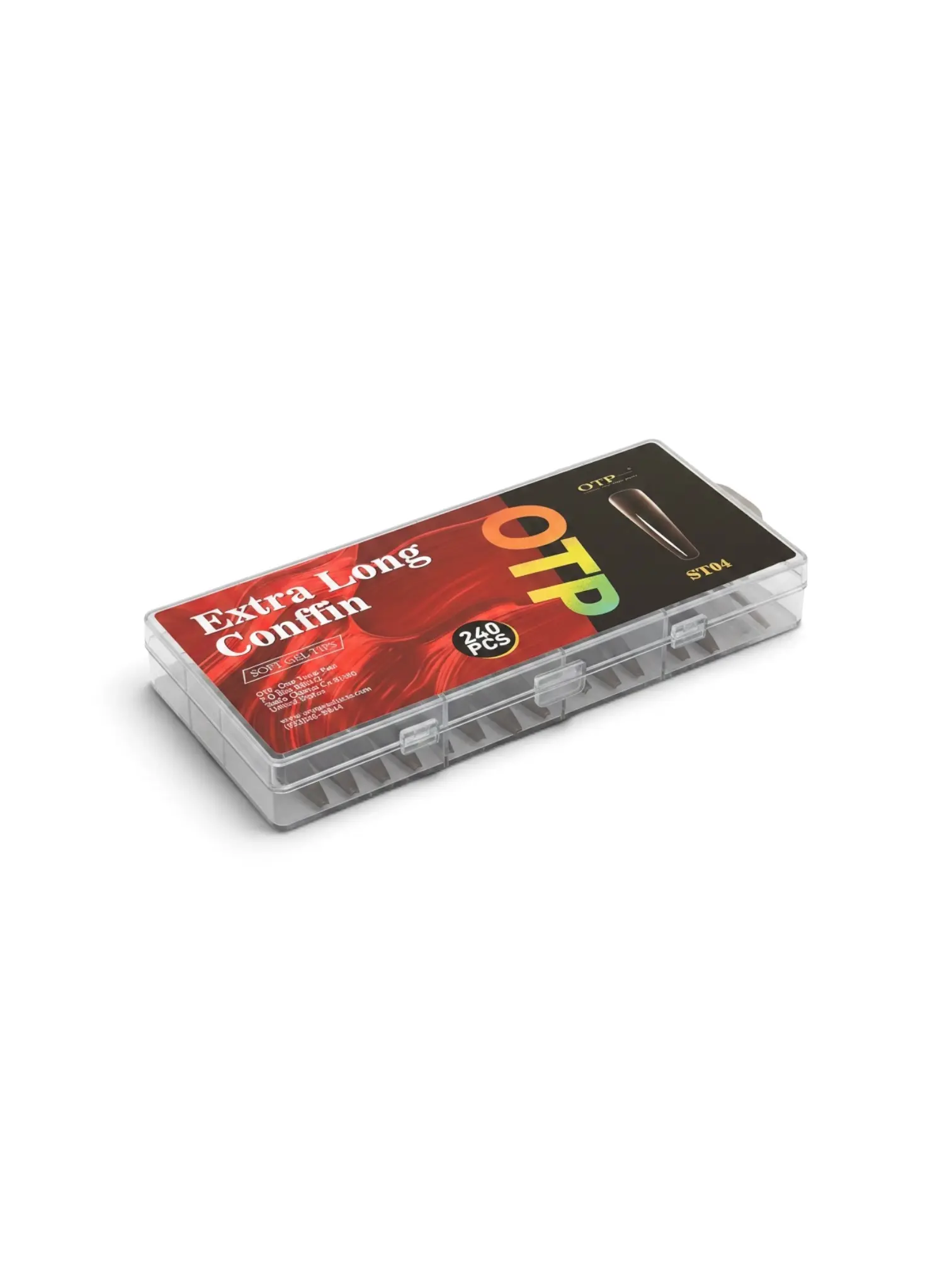 OTP Extra Long Coffin Press-on Nails, Soft Gel Tips (Tips Only)