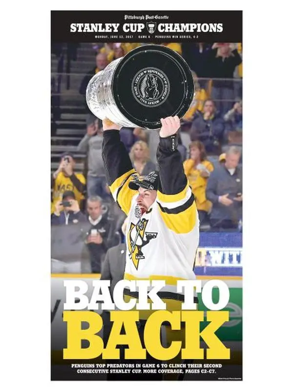 2017 Stanley Cup Post-Gazette Front Page Poster | Pittsburgh Penguins- POSTER NO FRAME