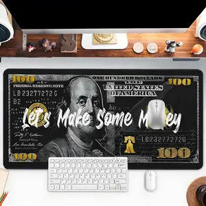 Money Pattern Mouse Pad, Rectangle Gaming Mouse Pad, Non-slip Mousepad, Office Desk Keyboard Mouse Mat for Home Office Game Room Desk