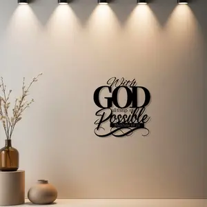 Housewarming Gift 1pc Scripture Verse Metal Wall Art Decoration with Premium Finish - Ideal Gift for Modern Home Decor, Halloween, Christmas, Thanksgiving, Wedding - Home Decor Accessory