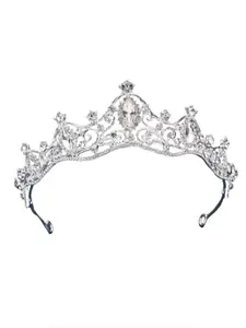 Elegant Princess Crown Headband Tiaras for Women, Rhinestone Alloy Hair Band for Wedding Party, Photography Accessory, Stylish Headpiece