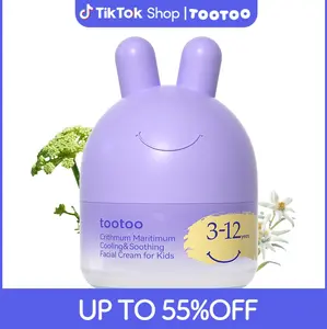 Tootoo Kids Cooling Cream - Gentle Moisturizer for Sensitive Skin, Fragrance-Free, Non-Irritating, Hypoallergenic, Soothing, Moisturizing - 45g
