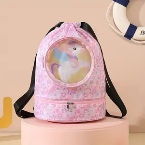 Swimming Backpack Wet And Dry Separation Large Capacity Fitness Travel Bag Portable Bathing Gear Storage Dual-Use Bag for Swimming Enthusiasts