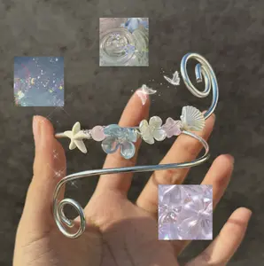 Handmade Ocean Dreamy Blink Wire Arm Cuff – Handmade Festival Jewelry