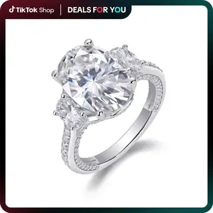 [#1137] 10ct Oval Cut, Synthetic Moissanite Ring, 925 Sterling Silver Jewelry, Perfect Anniversary Birthday Gift for Women