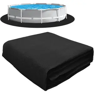 12 Foot Round Swimming Pool Liner Pad Pre-Cut Pool Pads for Above Ground Pool, Extends Life of The Liner, Puncture Resistant, Durable Felt  Material, Black