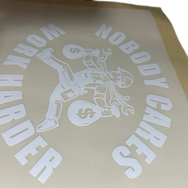 "Nobody Cares Work Harder" Graphic Car Sticker, Durable Material, 8in & 10in Different Sizes for Cars, Trucks