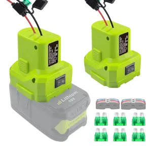 Applicable for Ryobi 18v One+ Series Battery Converter Kit, 2 Counts Adapter with On/Off Switch, Wiring Terminals & Fuse Protection, Durable Wire Connectors , Power Wheels Adapter for Tools, DIY Modification Accessories