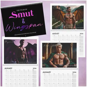 2026 updated Year Of Smut And Wingspan Book Boyfriend calendar Dark Romance Booktok Book Lover MMC- Booktok HG