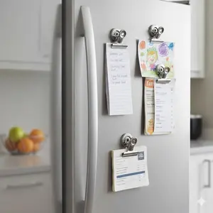 Strong Magnetic Whiteboard Sticky Notes Fridge Memo Clip Reusable Non-Slip Office Kitchen Wall Organizer Multi-Scene Rust-Proof Metal Magnet Tool Creative Home Office Essential Magnetic Board Memo Pad
