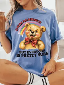 Undiagnosed but Everyone is Pretty Sure ~ Unisex Short Sleeve CC Garment Dyed T-Shirt Printed in the USA