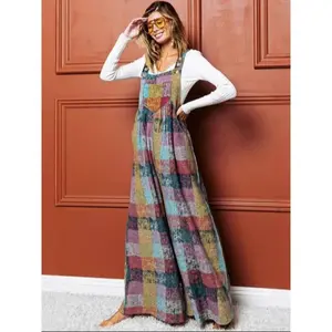 Women’s casual multicolor plaid wide-leg work pants, Halloween costume, comfortable and fashionable, perfect for autumn and winter
