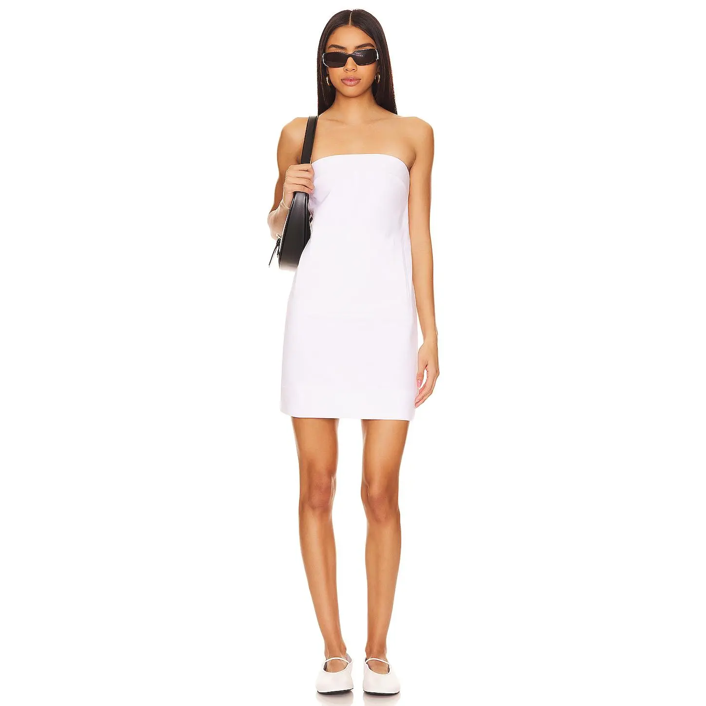Norma Kamali x REVOLVE Strapless Tailored Mini Dress in Snow White