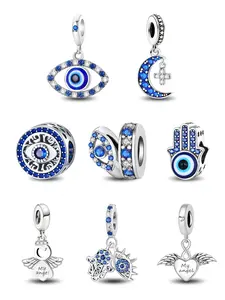 Evil Eye Design Charm, Fashionable DIY Jewelry Accessories for Women & Men, Trendy All-match & Exquisite DIY Jewelry for Birthday Gift
