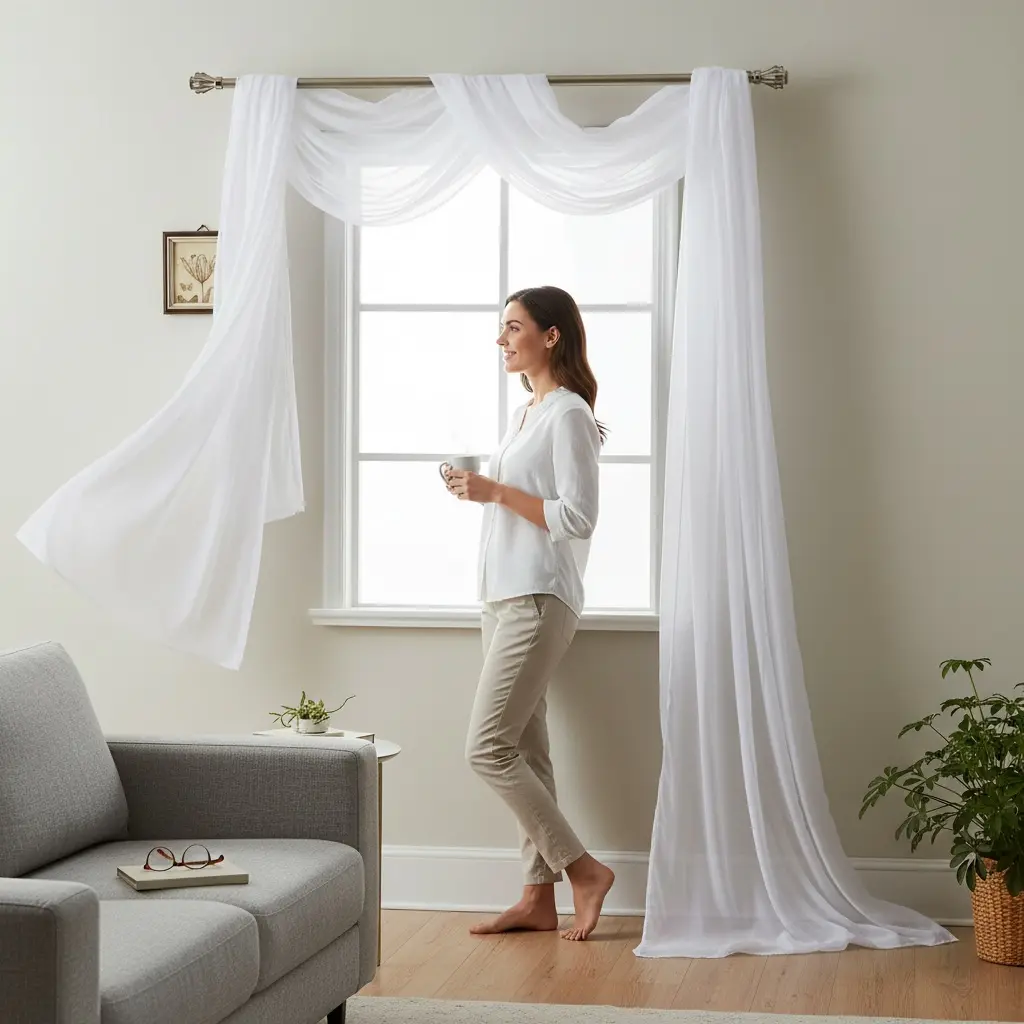 Curtain Scarf 216" Long