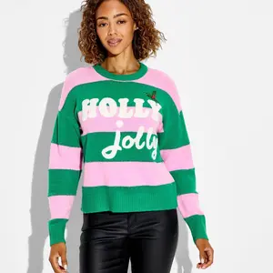 Women's Holly Jolly Festive Graphic Sweater