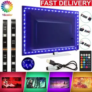 5V USB LED Strip Lights with 24-Key Remote for TV Backlighting and Home Decor