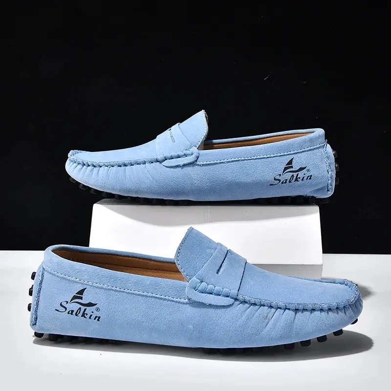 Quality Men's Suede Slip On Loafers Fashion Lightweight Breathable Wallking Driving Shoes Comfort fashion Outdoor Men's Sneakers